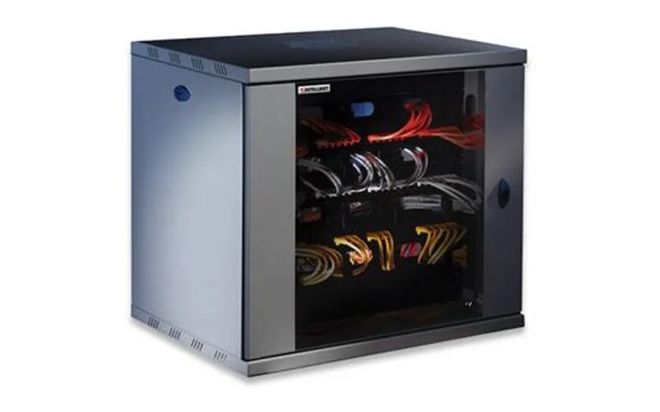Intellinet 19 Network Cabinet - Wall Mount Standard 12u 450mm Deep Black Assembled Max 60kg Suitable Also For Use On Des