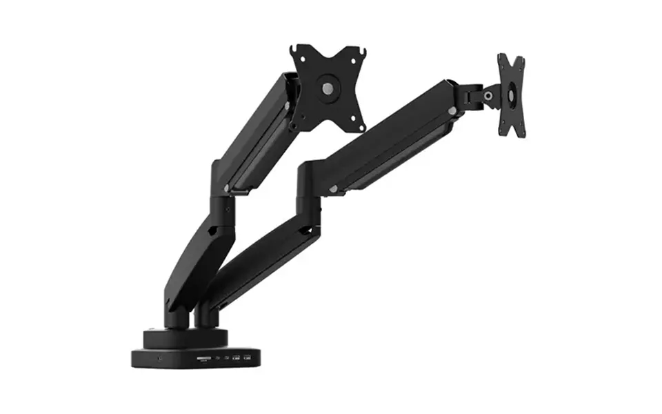 J5create Jtsa302 Ergonomic Dual-monitor Mount With Docking Station Black