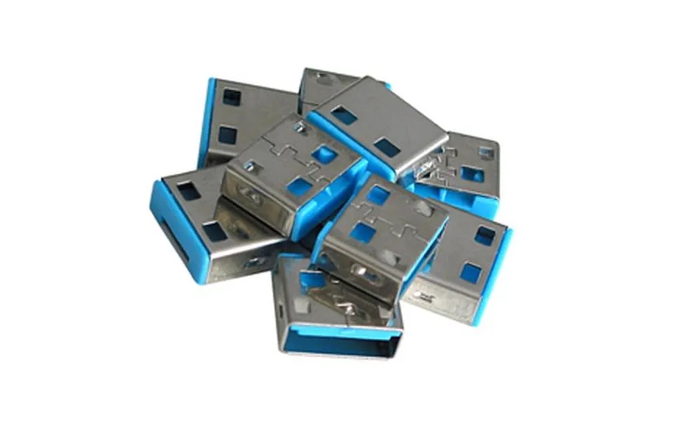 Lindy Usb Port Blocker Without Key - Pack Of 10 Colour Code Blue