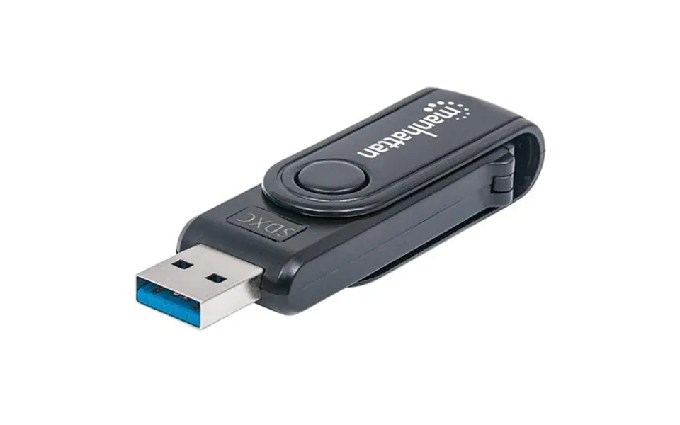 Manhattan Usb-a Mini Multi-card Reader Writer 5 Gbps Usb 3.2 Gen1 Aka Usb 3