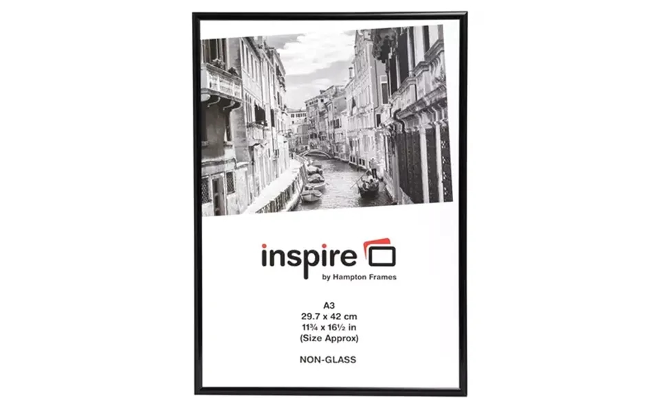 Photo Album Co Certificate Photo Frame A3 Aluminium Frame Plastic Front Black - Paafa3bblk