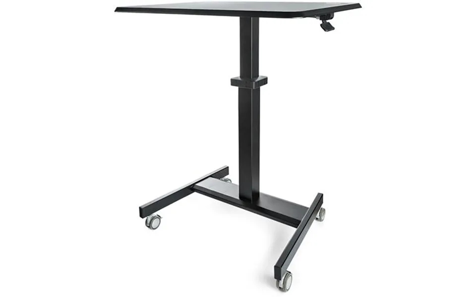 Startech.com Mobile Standing Desk - Portable Sit Stand Ergonomic Height Adjustable Cart On Wheels