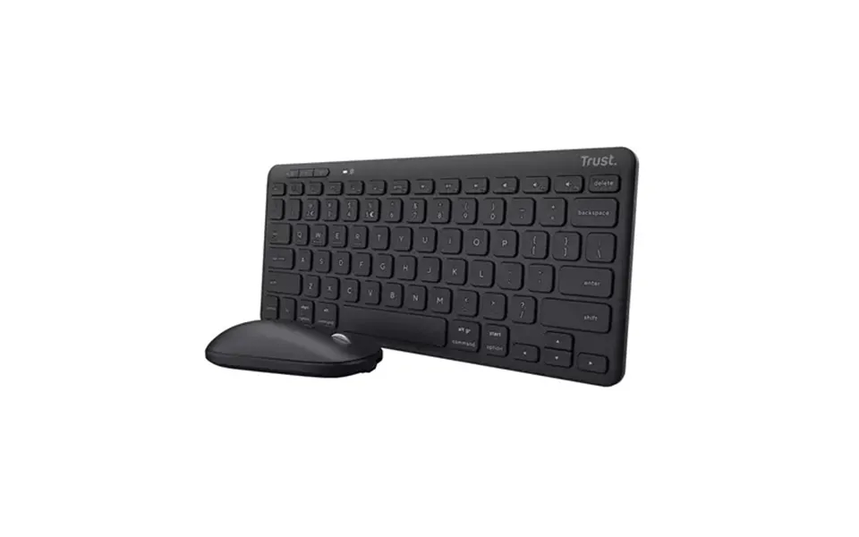 Trust Lyra Keyboard Mouse Included Office Usb Rf Wireless Bluetooth Qwerty Uk English Black