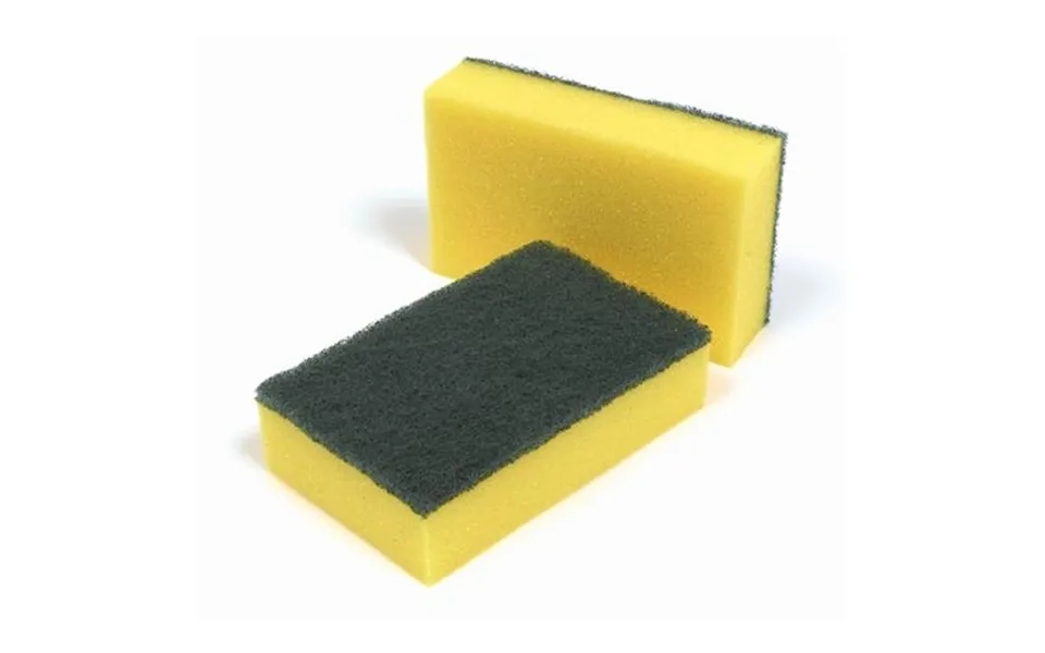 Valuex Foamback Sponge Scourer Green Yellow Pack 10 - 705004