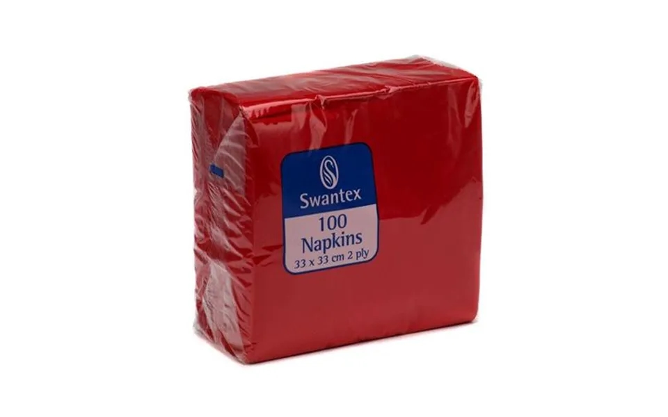 Valuex Napkins 2 Ply 330x330mm Red Pack 100 - 0502015