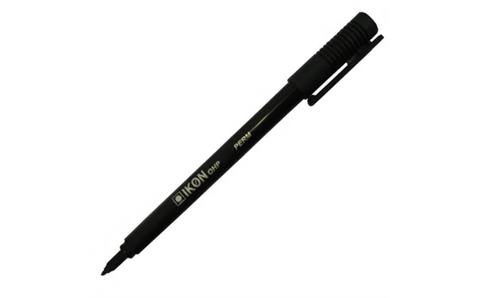 Valuex Ohp Pen Permanent Fine 0.4mm Line Black Pack 10 - 742401