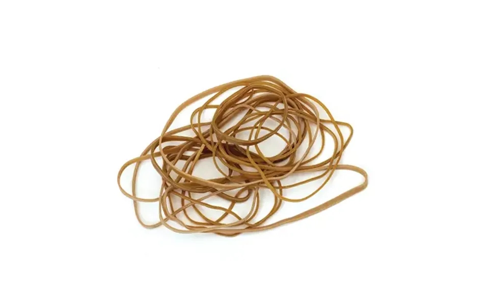 Whitecroft Essentials Elastic Rubber Bands Size 38 3mm X 150mm Rubber Bands 454g Box Natural - 25601