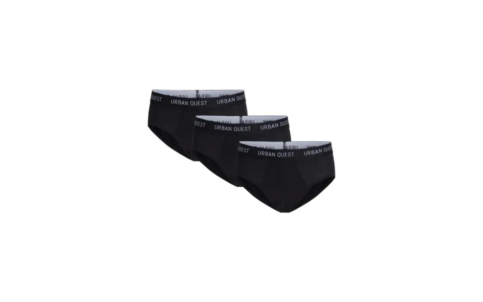 Urban Quest Bamboo Briefs 3-pack, Black, Xl - Comfortable Everyday Wear For Active Lifestyles