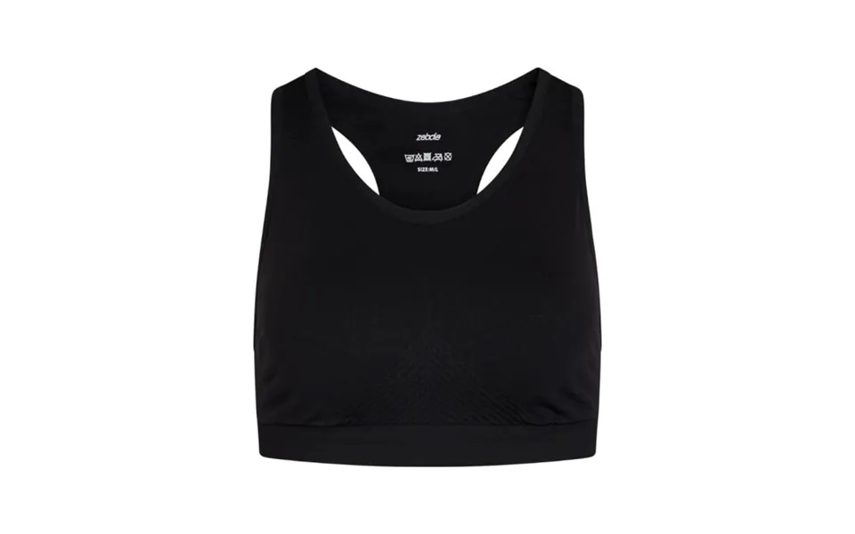 Zebdia Seamless Sports Bra Xl - Black, Ideal For Running And Training With Optimal Support