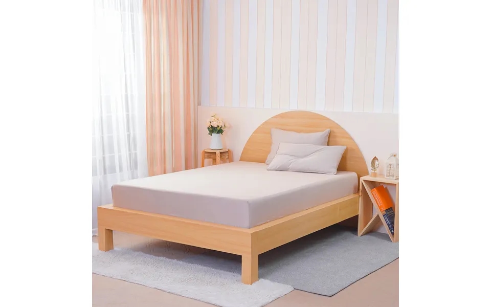 Ackly Bamboo - Beige Fitted Sheet, Double