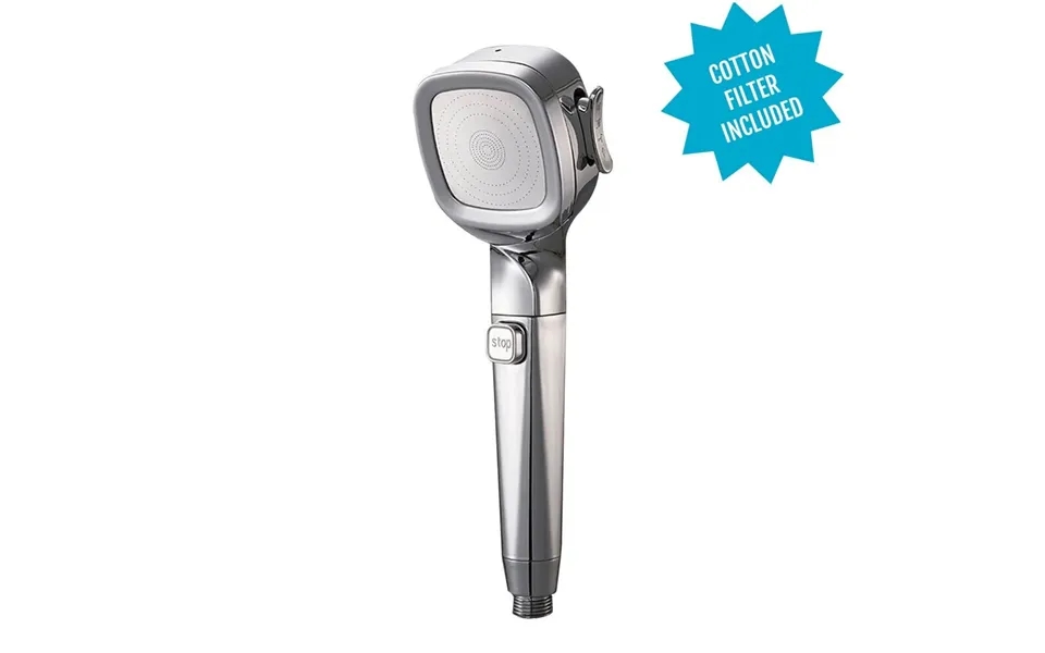 Showery 4 In 1 High Pressure Shower Head - Silver