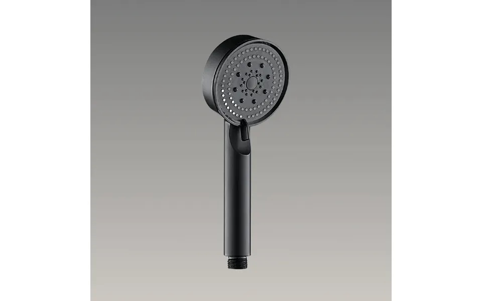 Showery 5 Modes High Pressure Shower Head - Black, Without Stop Button Black