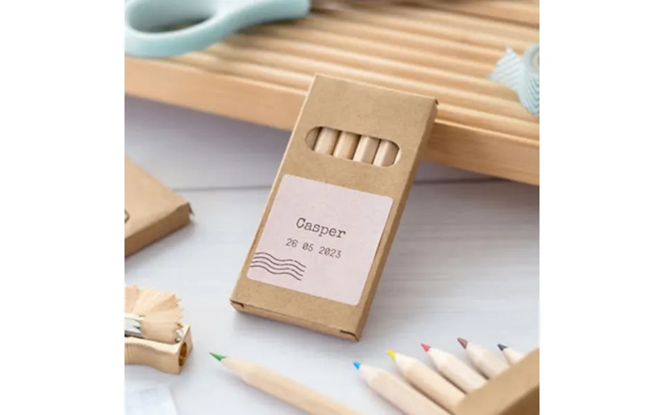 Smartphoto Coloured Pencils Sticker Round - Set Of 12