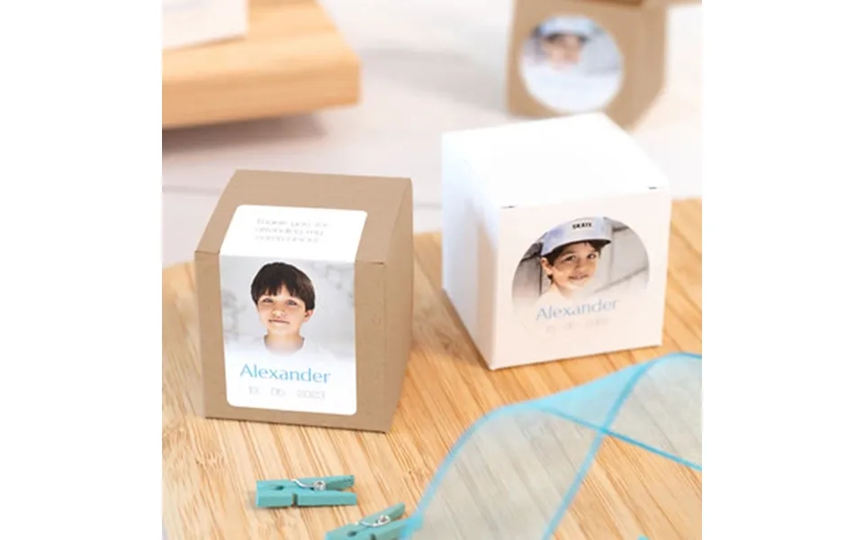 Smartphoto Paper Box White Rectangular Sticker - Set Of 24