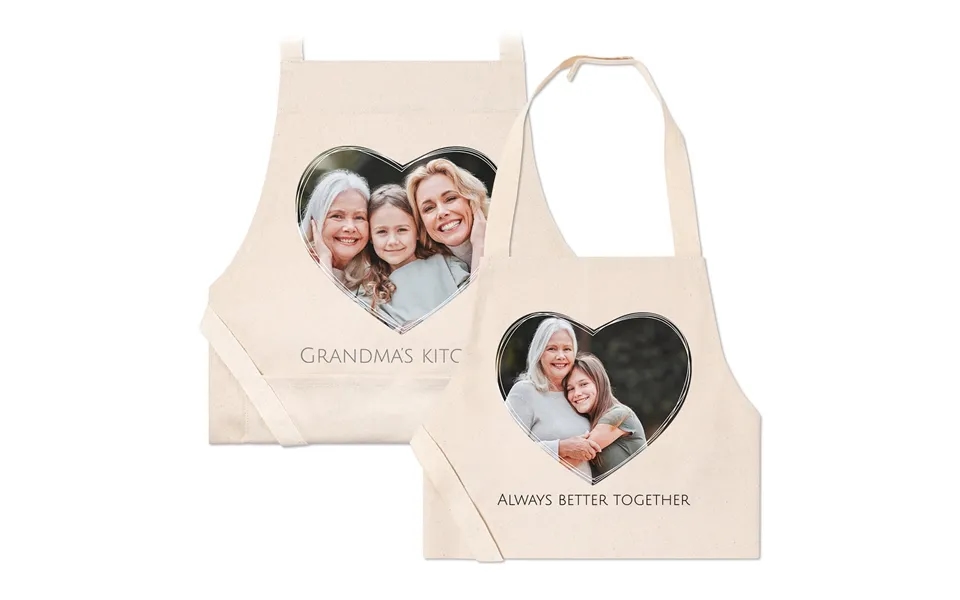 Smartphoto Personalised Natural Beige Aprons For Parent And Child