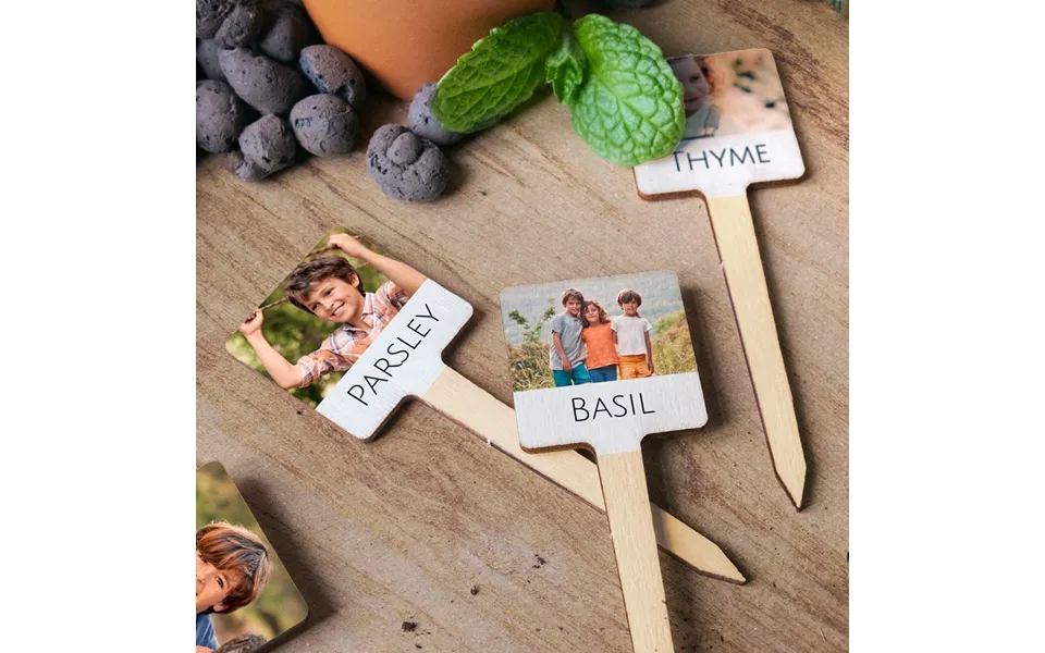 Smartphoto Uv Print Wooden Plant Labels - Set Of 12