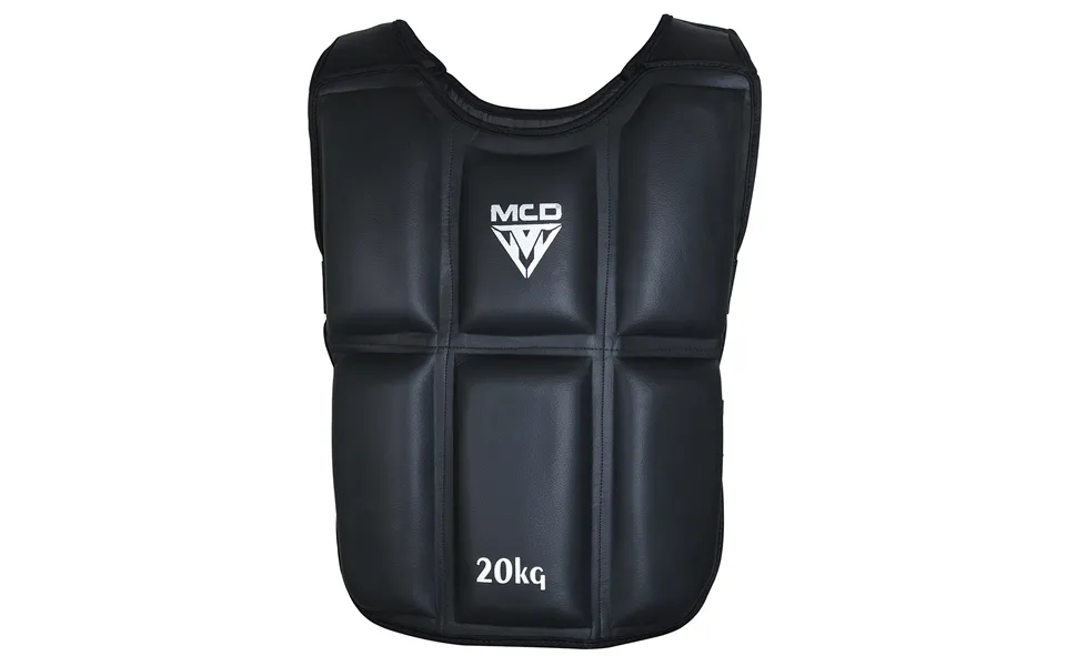 Mcd Weighted Vest 8kg 12kg 20kg Weight Training Body Gear Black 20kg