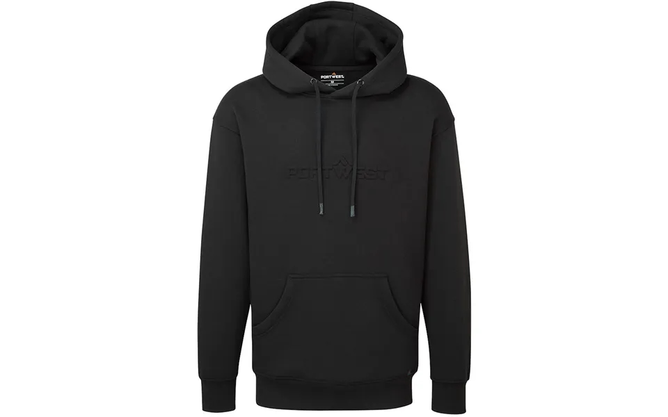Portwest Branded Embossed Hoodie - Black