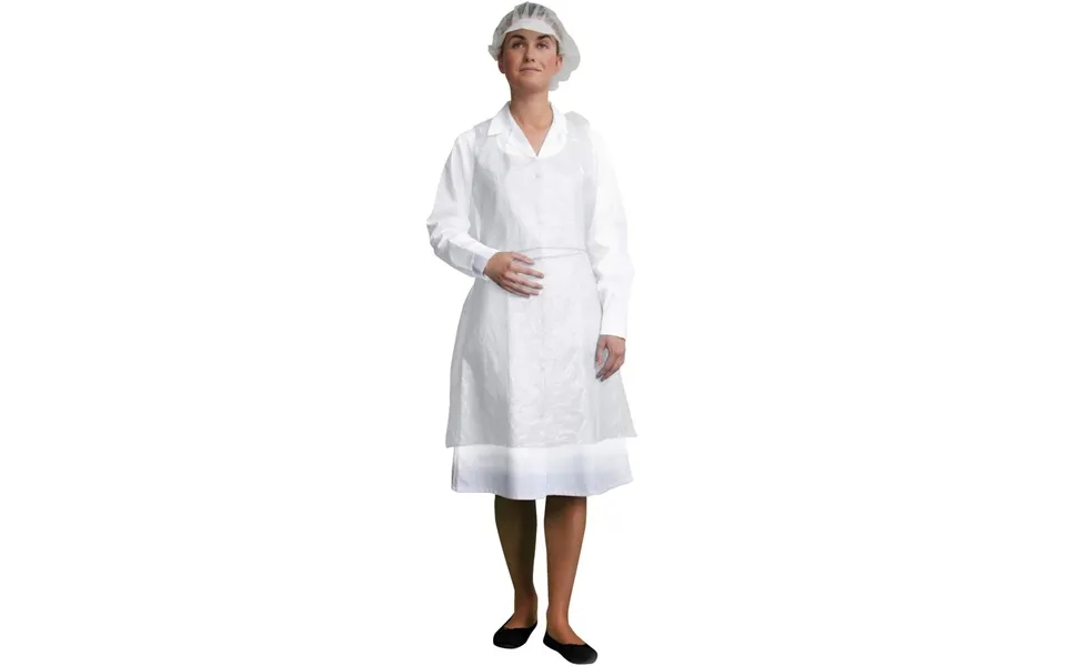 Portwest Disposable Pe Bib Apron - White