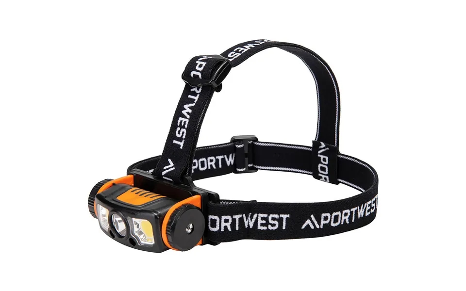 Portwest Led Motion Sensor Usb Head Light - Black Orange -