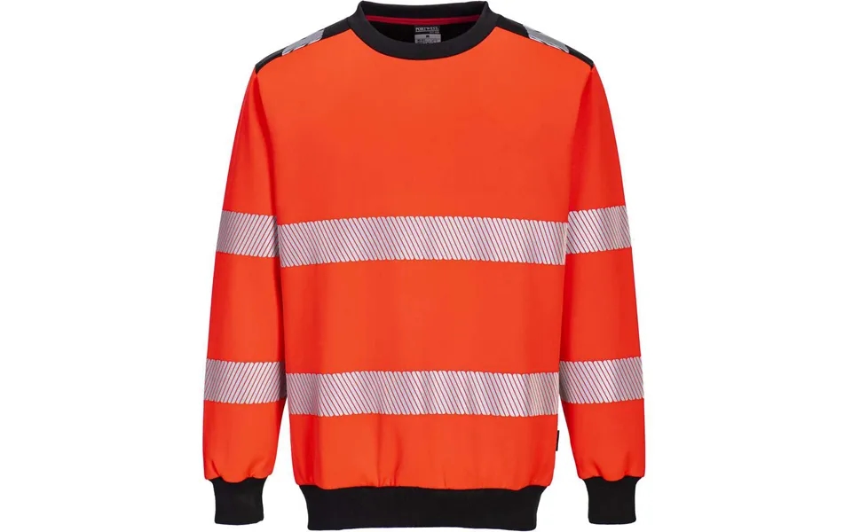 Portwest Pw3 Hi-vis Sweatshirt - Red Black