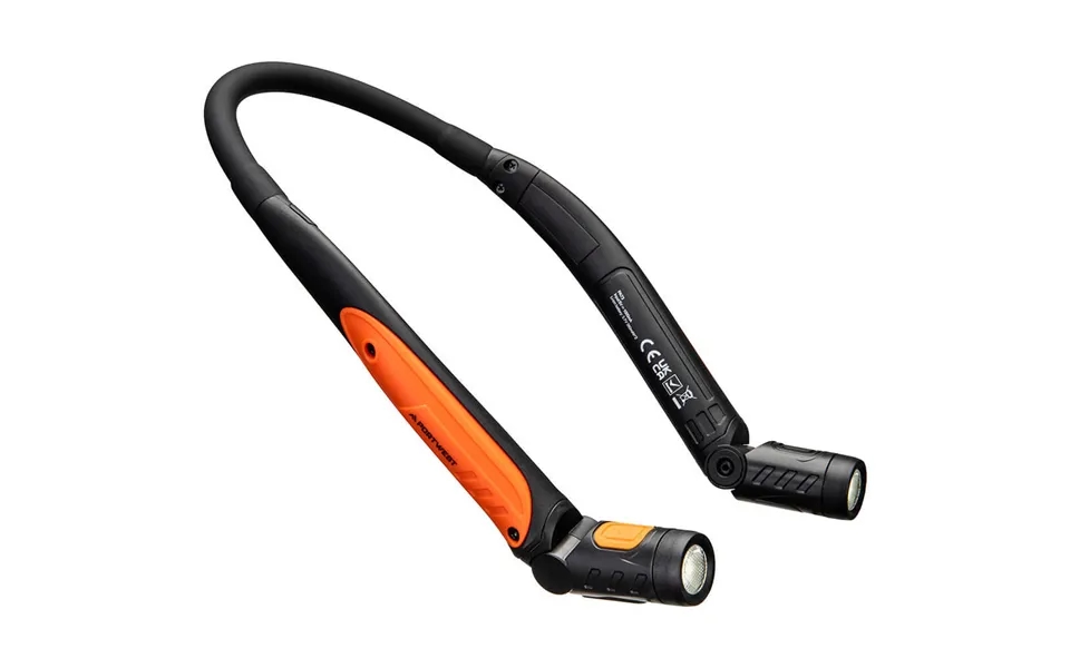 Portwest Usb Rechargeable Led Neck Light - Black Orange -
