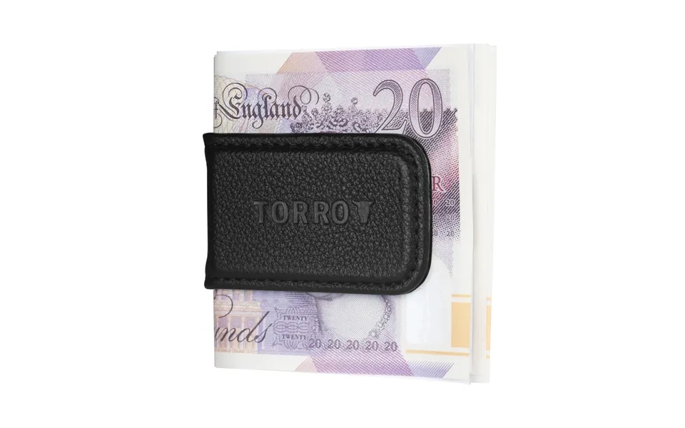 Leather Money Clip - Black