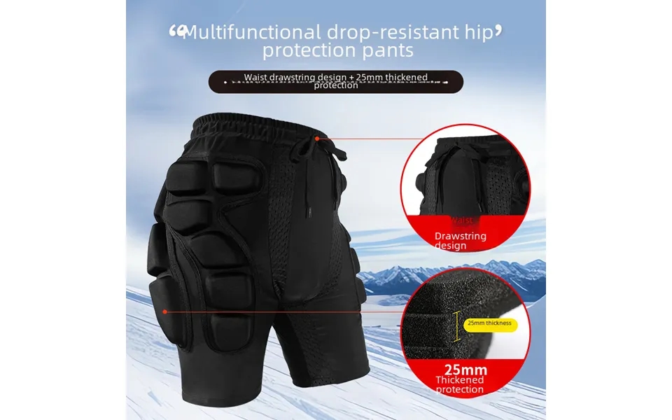Adult Ski Hip Protection Pants Skateboard Roller Skate Protectors Thickened Sponge Anti-fall Pants Breathable High Elast