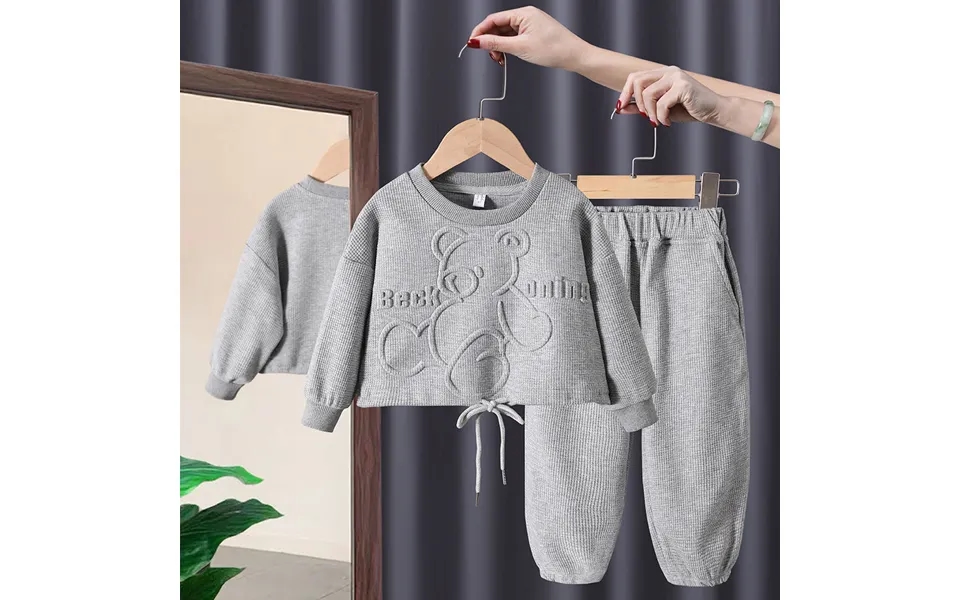 Babies' Clothes Baby Long-sleeved Flared Pants Cartoon Giraffe Suit Baby Giraffe Letter Triangle Romper Striped Trousers