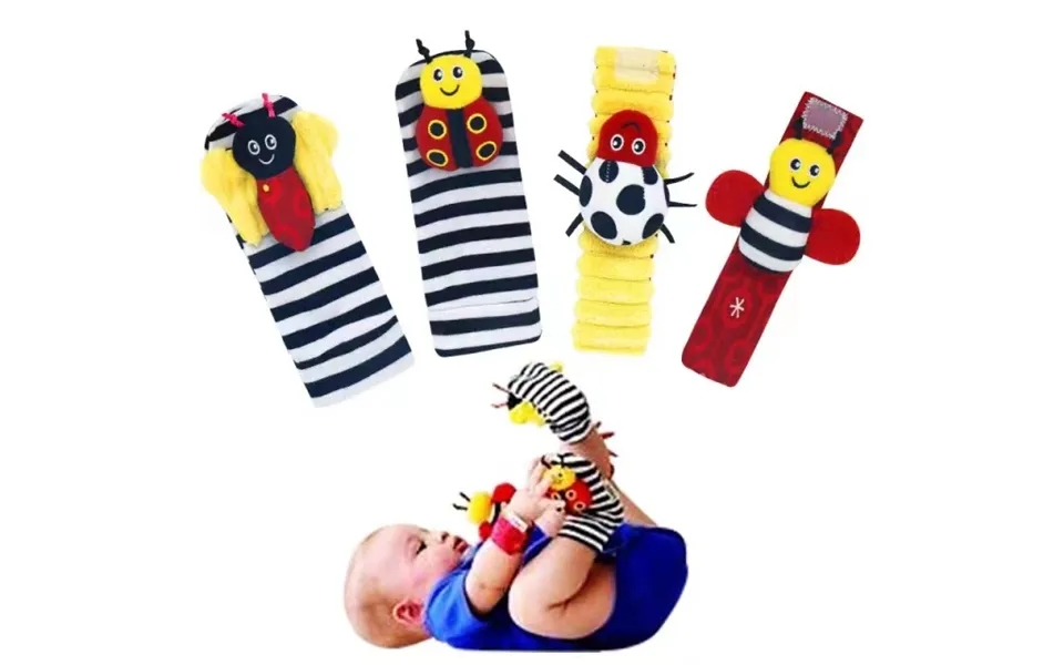 Baby Animal Watch With Wrist Strap Wrist Strap Sock Strap Rattle Paper Newborn Baby Toy