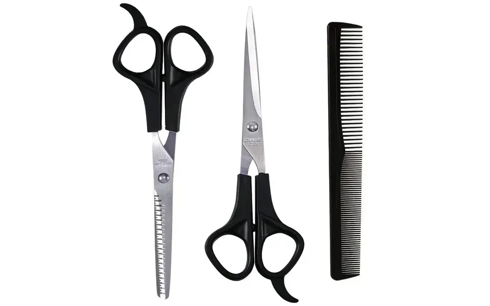 Barber Scissors Flat Shears Tooth Shears Haircut Cloth Comb Set Hairdressing Scissors Broken Hair Bangs Home Children
