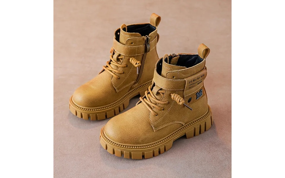 Boys Martin Boots Fashion Casual Children's Single Boots Autumn Winter English Wind Big Boy Little Boy Cotton Boots