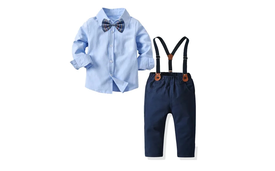 Children's Spring And Fall Children's Suits Boy's Bow Tie Shirt Suspenders Back-to-school Season Banquet Dress