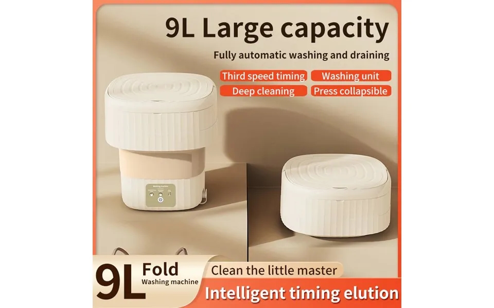 Folding Washing Machine 9l Large Capacity Household Portable Underwear & Panties Dehydrator Eluting All-in-one Mini Wash