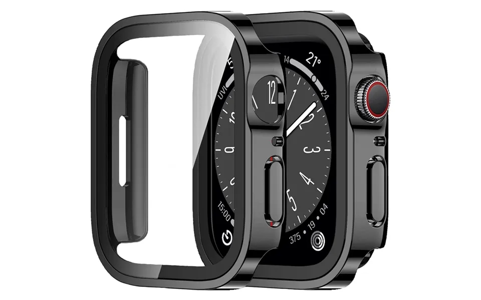 Glass Case For Apple Watch 7 8 45mm 41mm 49mm 44mm 40mm Straight Edge Screen Protector Cover Case Iwatch 4 5 Se 6 7 8 Ul