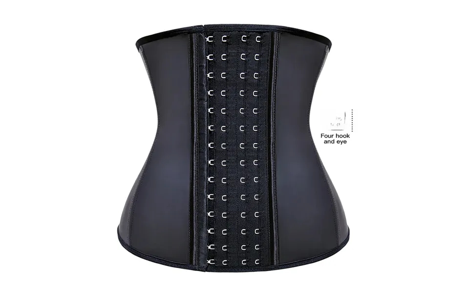 Gloss Latex 9 Bone Shaper 4-breasted Waist Trainer Belt Latex Waist Trainers