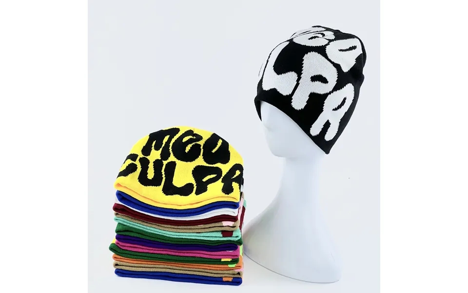 New Fashion Knitted Hat Men And Women Street Hip-hop Letter Wool Hat Casual All-match Cold Hat Baotou Hat Ins Tide