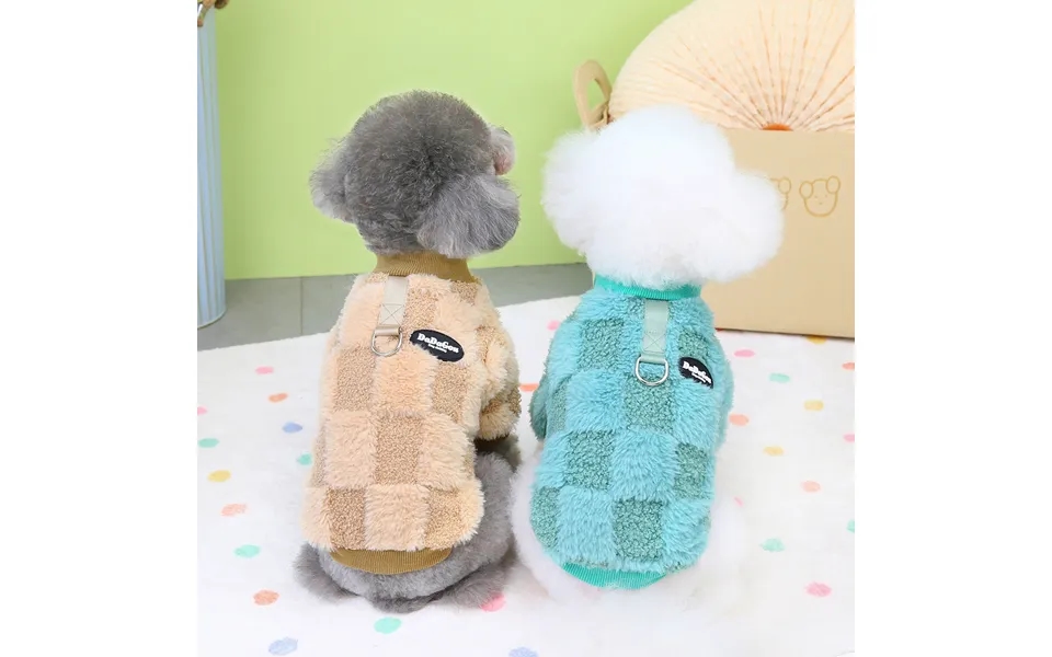 Pet Dog Pull Ring Clothes Pet Two-leg Velvet Clothing Pet Dog Clothing Autumn And Winter 23 Fashion Smiley Face Velvet C