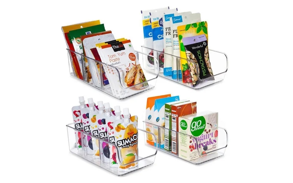 Refrigerator Compartment Transparent Storage Box Plastic Food Organizer Container Food Storage Food Tea Rack Snack Box S