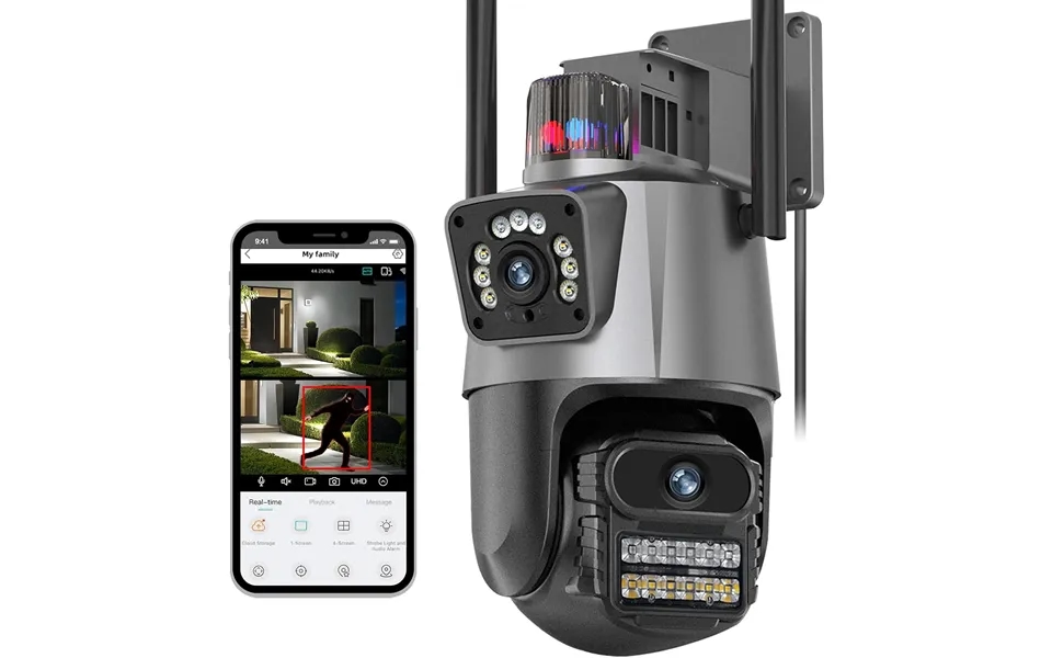 Security Camera Outdoor - Dual Lens Ptz Wireless Outside Cameras For Home Security,ip66 Waterproof