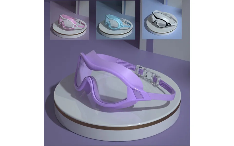 Swimming Goggles Large Frame Hd Waterproof And Anti-fog Swimming Glasses For Men And Women Adults Flat Plating Diving Go