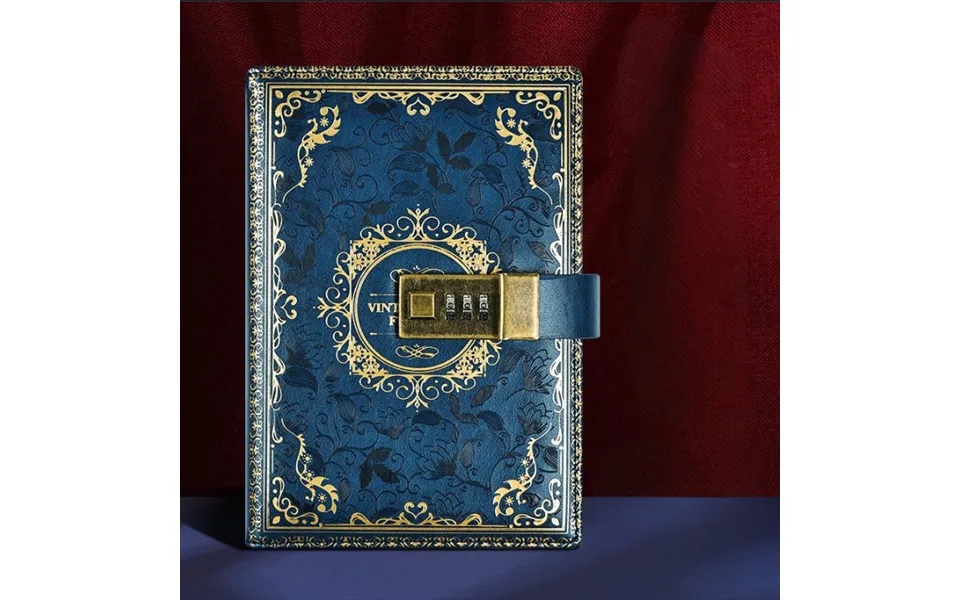 Unisex Retro Password Book With Lock Diary Creative Handbook Student Note Book Stationery Notebook