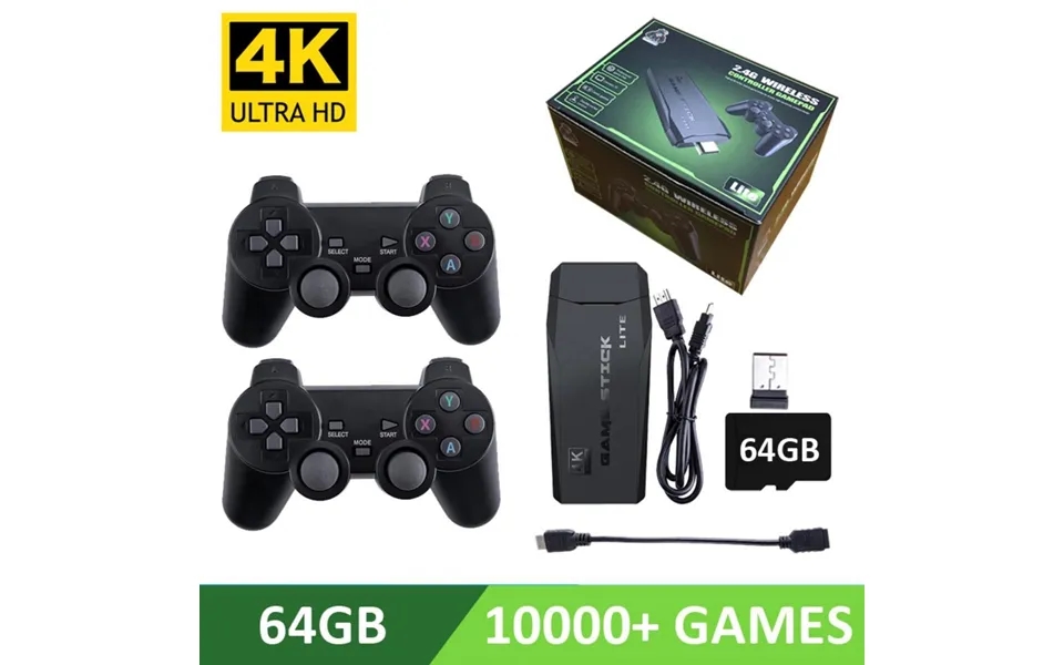 Video Game Console 64g Built-in 10000 Games Retro Handheld Game Console Wireless Controller Game Stick For Best Kid Xmas