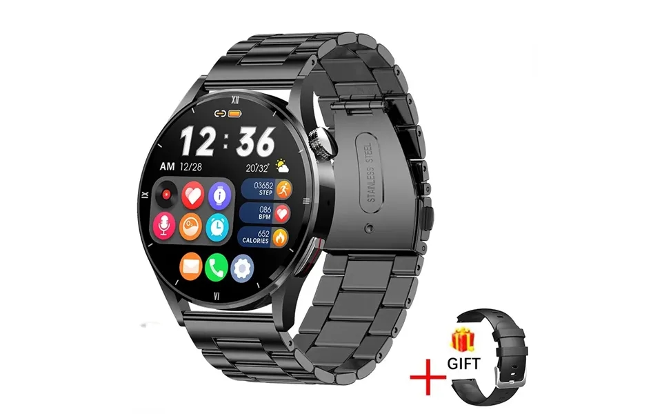 Watch For Men Smart Watch Amoled Hd Screen Body Temperature Detection Ai Smart Voice Smartwatch 2023 Bluetooth Call Cloc