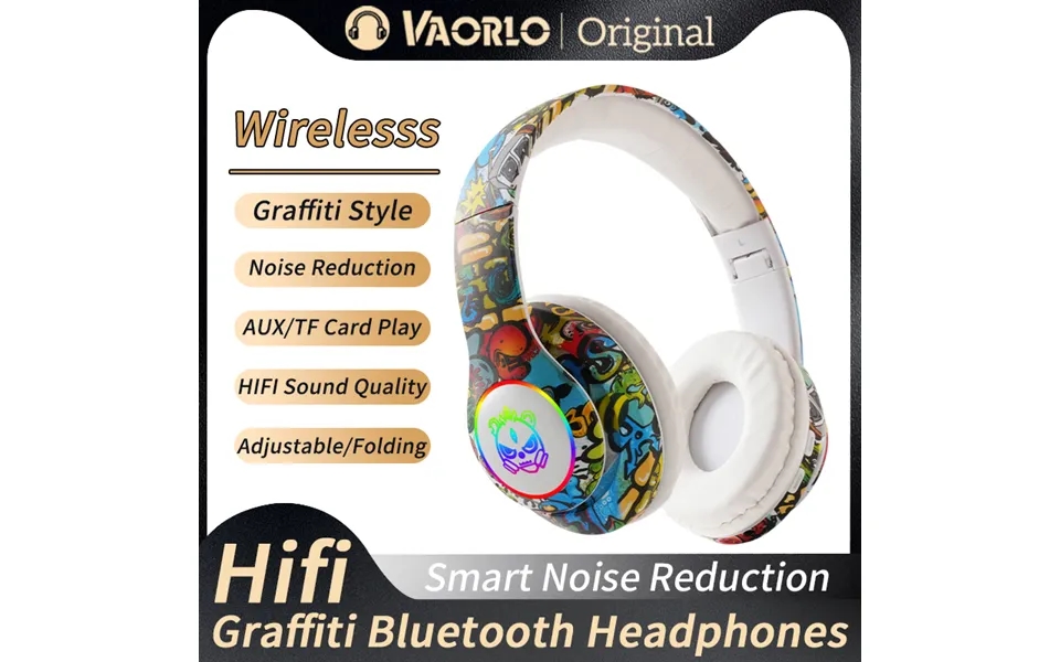 Wireless Headset Flash Light Kids Ear Headphones With Mic Bluetooth Headsets Stereo Music Game Headphone Girls Boys Gift