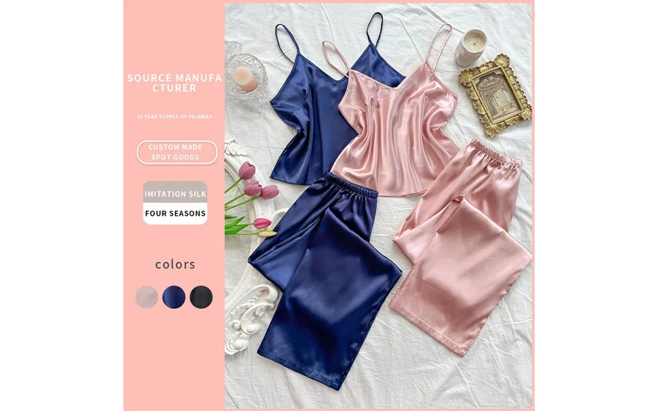 Women’s Clothing New Suspender Skirt Trousers Suit Fashionable Silk Fashionable Home Clothes