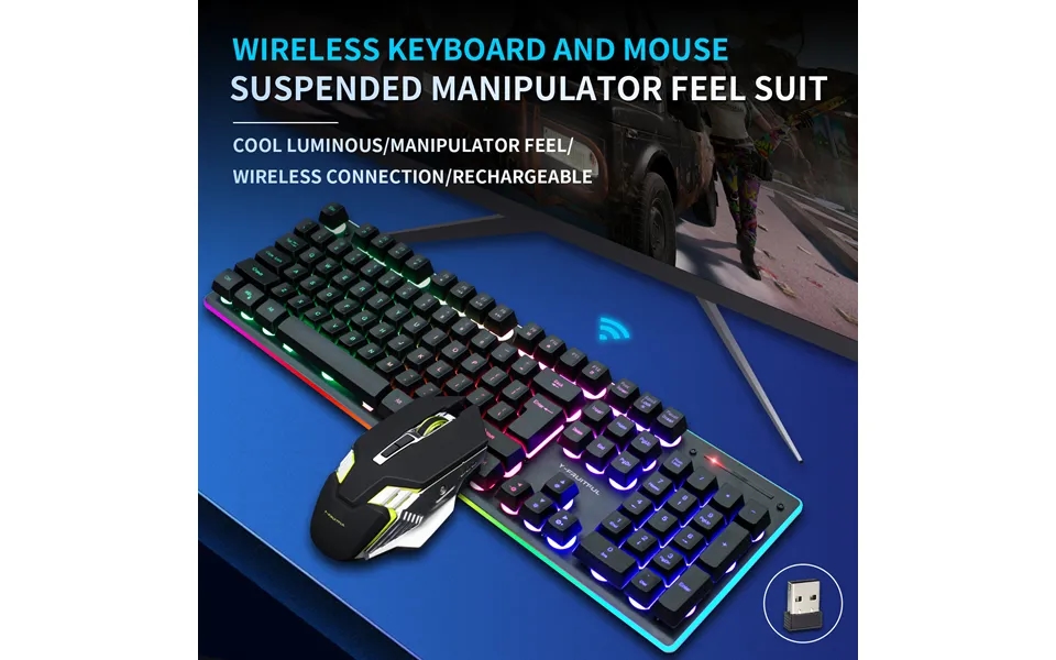 Yunguo Km99 Office Wireless Charging Luminous Game Keyboard And Mouse Set For Boy