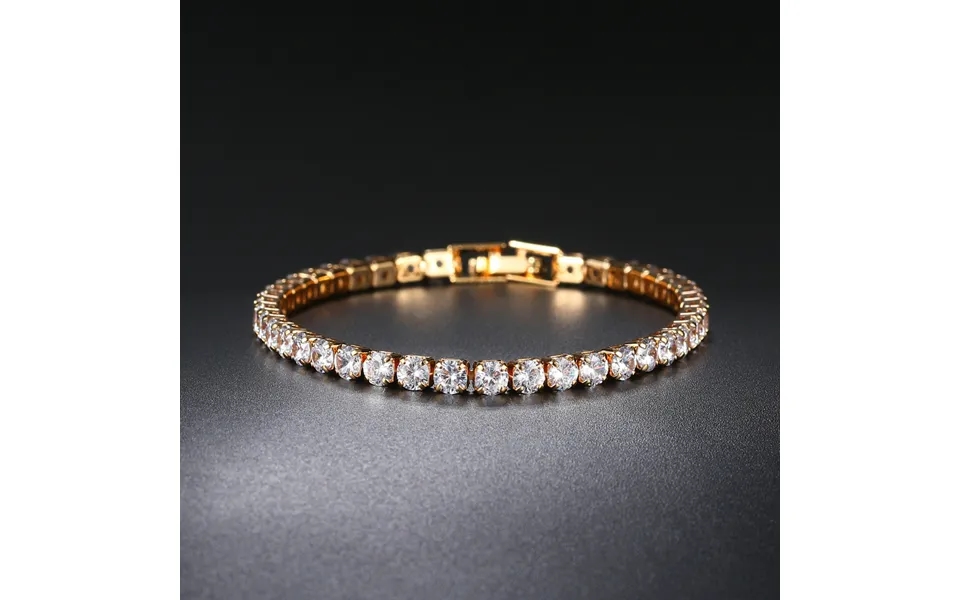 Zircon Bracelet Single Row 4mm Round Full Diamond Tennis Chain Hip Hop Jewelry Tennis Bracelet