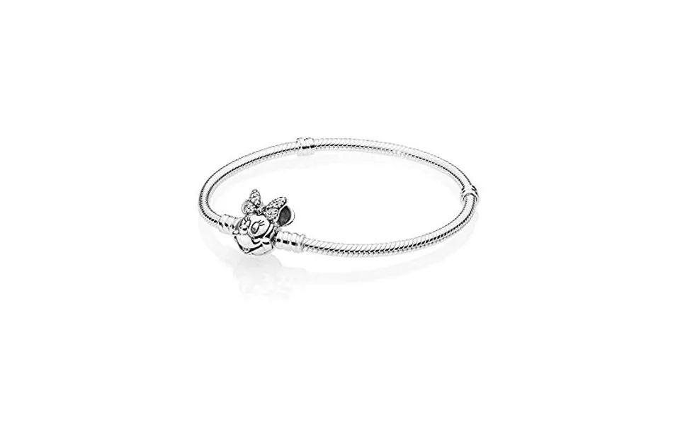 Pandora 597770cz-20 Moments Pavé Minnie Mouse Clasp Snake Chain Bracelet